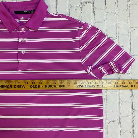 Ralph Lauren RLX Short Wicking Golf Polo purple Shirt L‎ stretch performance - Picture 3 of 7